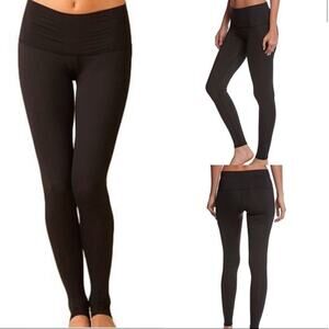 Teeki Black Leggings Size Small Pilates Yoga Boho Chic Anti Microbial Made USA